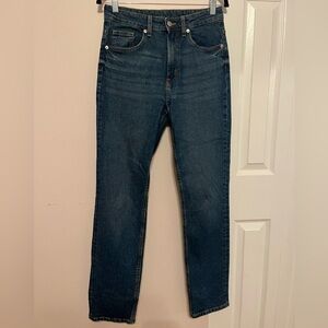 Classic Blue Women's Straight Leg High Waist Jeans H&M size 6